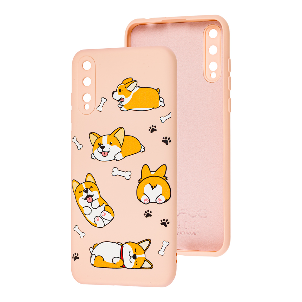 WAVE Fancy для Huawei P Smart S/Y8p (funny corgi/pink sand)-0